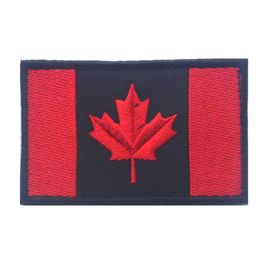 벨크로 캐나다 깃발 헝겊 조각에 의하여 길쌈되는 자수 주문 팀 헝겊 조각에 까만 철