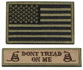 Custom Military Embroidered Badges / Twill Fabric Velcro Hat Patches