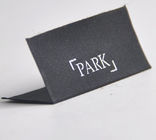 Straight Cut End Fold Black Woven Fabric Labels Neck Main Label Sew On Iron On